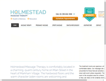 Tablet Screenshot of holmesteadmassagetherapy.com